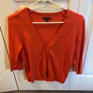 Gap Women’s Orange Button Down Cardigan S